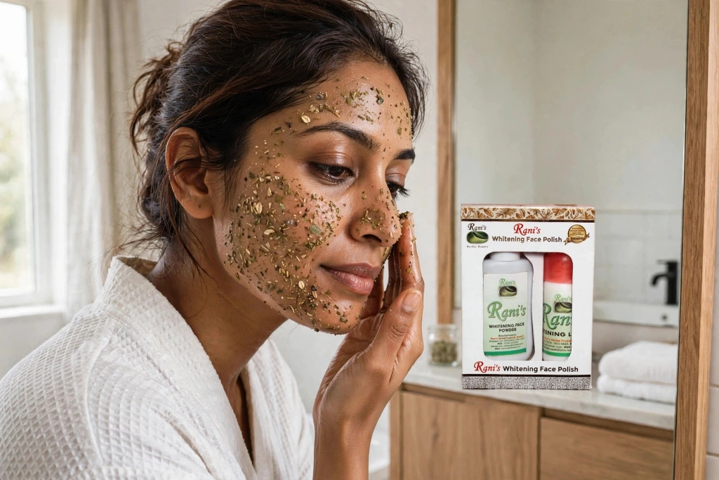 Rani's Skin Polish for acne exfoliation